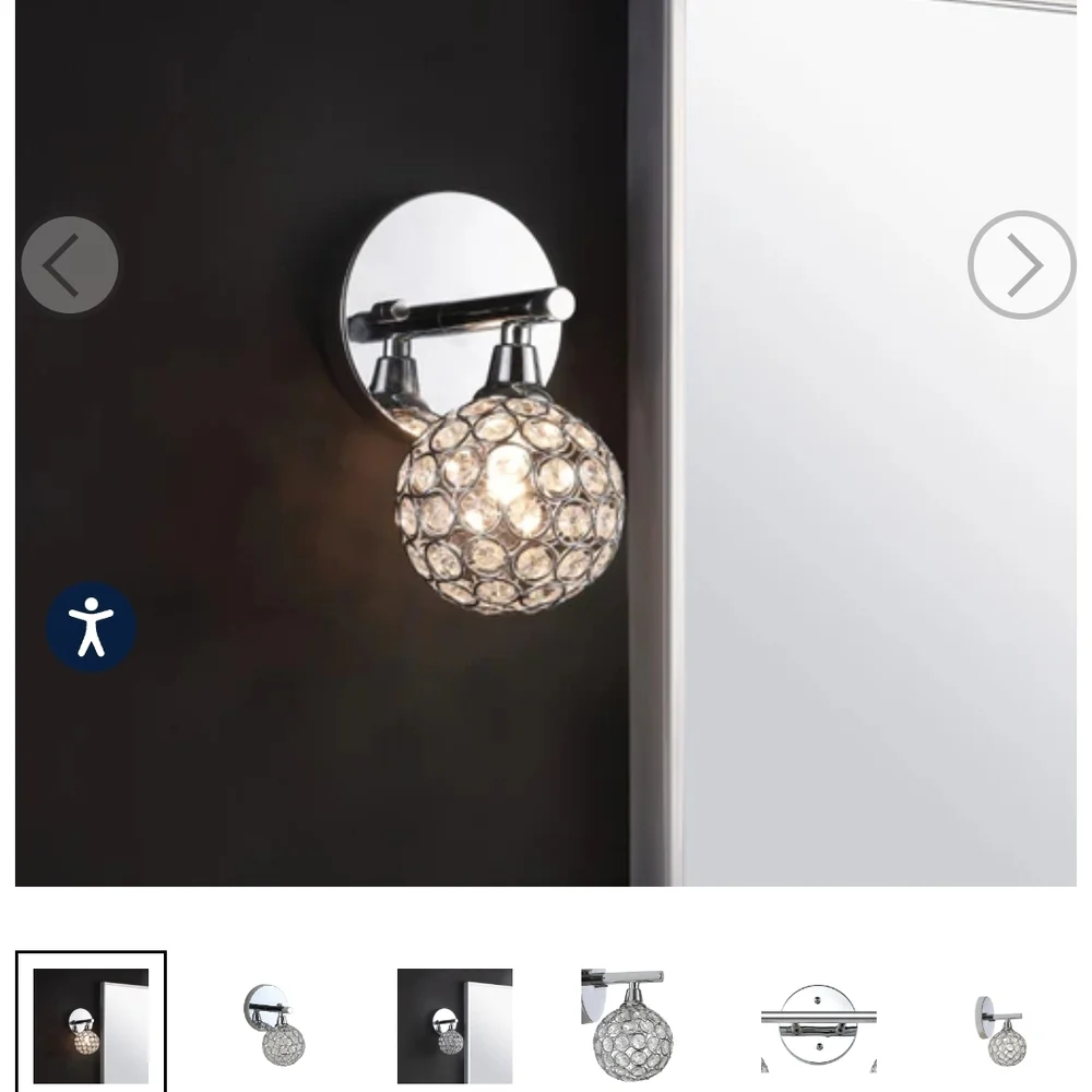 Jonathan Y - Crystal Wall Sconce